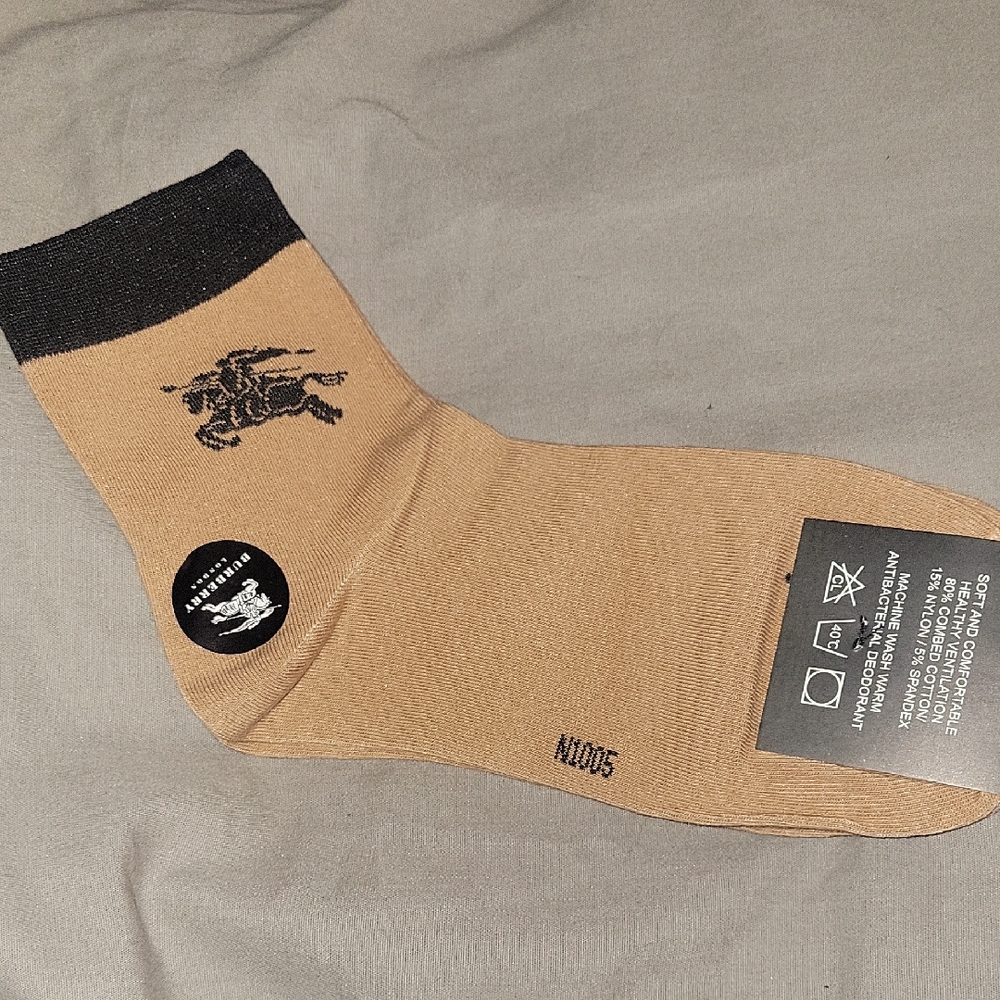 Tan and Black Casual Socks